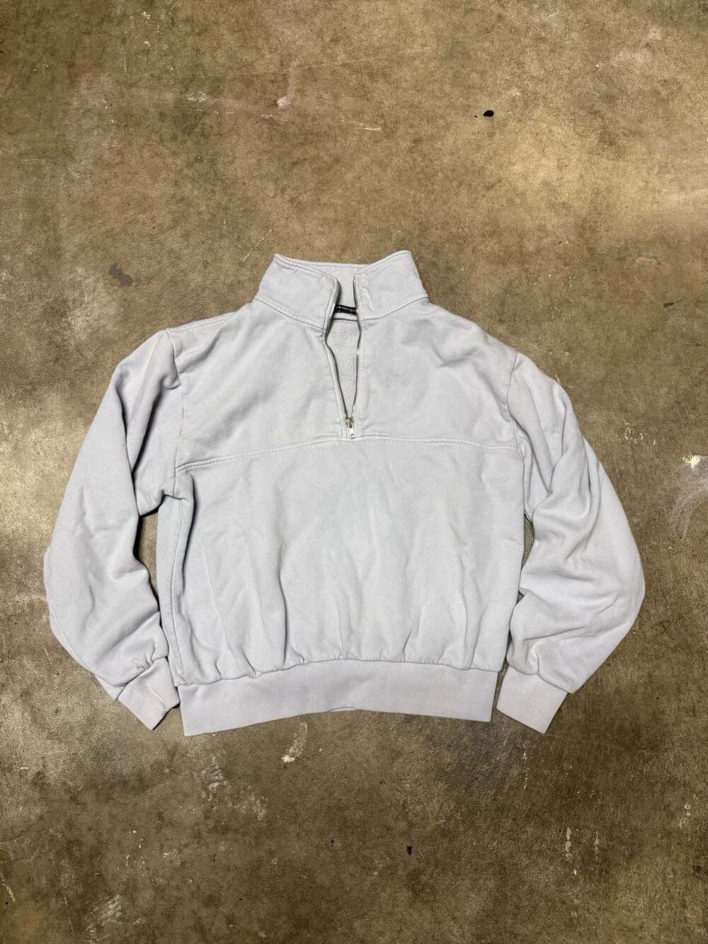 Brandy Melville Light Gray Quarter Zip Sweatshirt